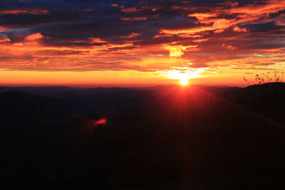 Sunset over landscape