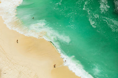 High angle view of beach