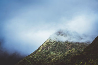 Low angle view of mountain against sky