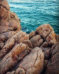 Rock formation in sea