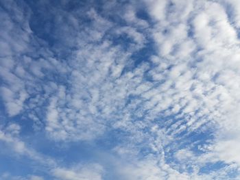 Low angle view of clouds in sky