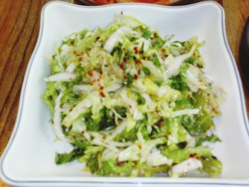 Close-up of salad in plate