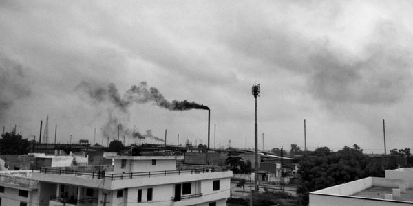 Panoramic view of buildings against sky