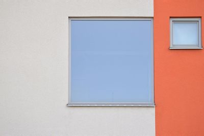 Low angle view of window of building