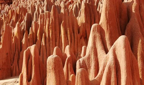 Full frame shot of rock formations in desert