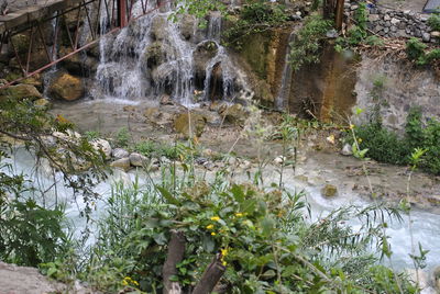 Stream flowing through rocks