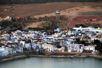 High angle shot of townscape