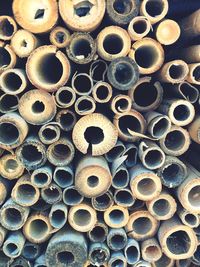 Full frame shot of pipes