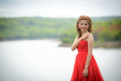 Portrait of a smiling young woman