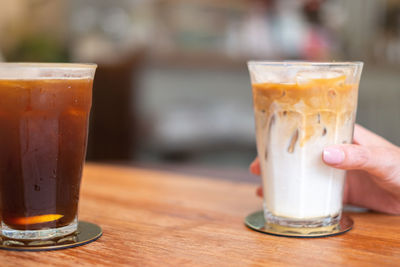 Close-up of drink on table in restaurant