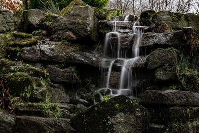 Scenic view of waterfall