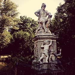 Low angle view of statue