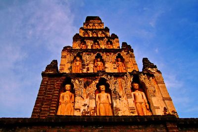 Low angle view of historical building against sky