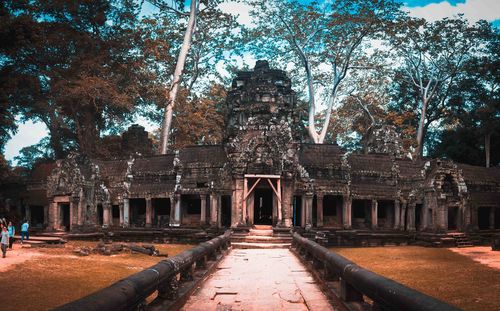 Panoramic view of old building and trees