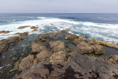 Coastline in the natural park of jandia - parque natural de jandina - on  fuerteventura