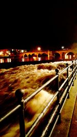 Illuminated lights at night