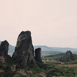 Scenic view of rocky mountains