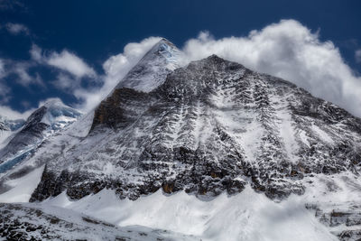 Snow covered mountain against sky