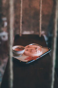 Close-up of a woman with drink