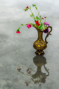 Close-up of flowering plant in vase