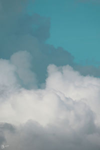 Low angle view of clouds in blue sky