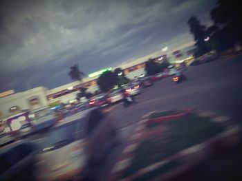Blurred motion of road in city