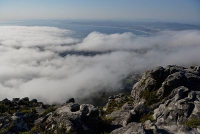 Scenic view of mountain against sky