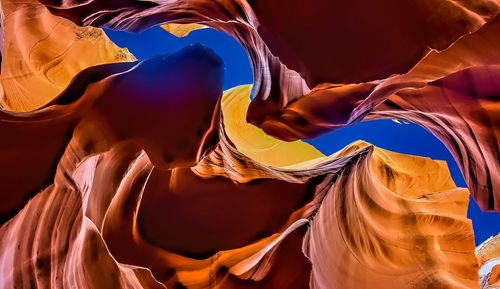 Antelope canyon - abstract background. travel and nature concept.