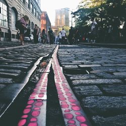 People walking in city