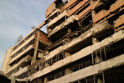 Low angle view of building against sky