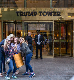 Full length of a man walking in city