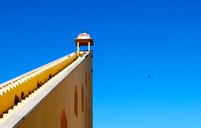 Jantar mantar astronomical observation site against clear blue sky