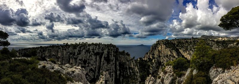 Panoramic view of sea against sky