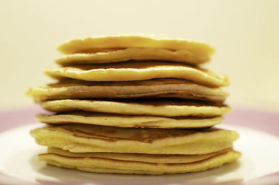 Stack of bread in plate