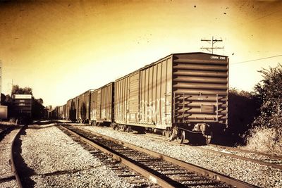 Railroad tracks on railroad track