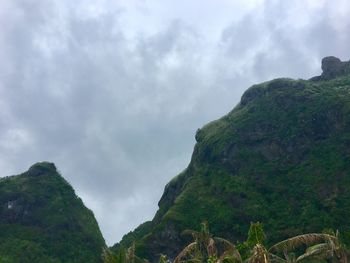 Low angle view of mountain against sky