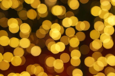 Defocused image of illuminated lights