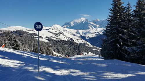 Snowcapped mountains against sky