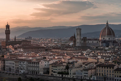 Sunset over florence