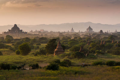 Panoramic view of a temple