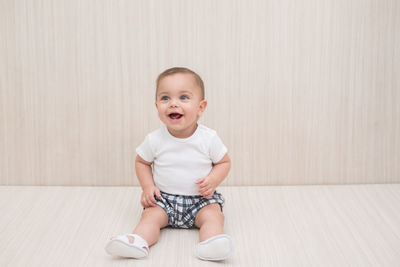 Portrait of a smiling boy sitting