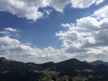 Scenic view of dramatic landscape against sky