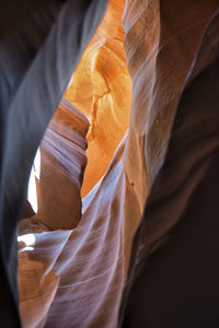 Low angle view of rock formation