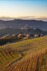 Sunset upon serralunga d'alba