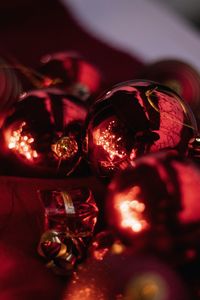 Close-up of illuminated christmas lights