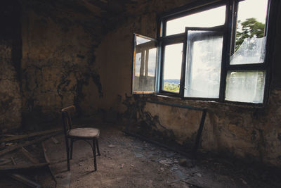 Interior of abandoned house