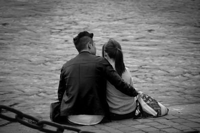 Woman standing in water