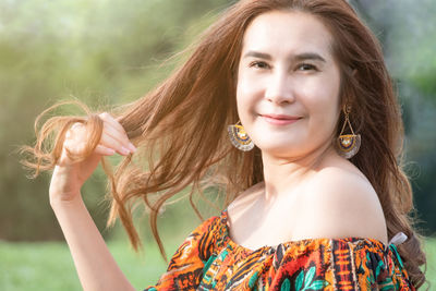 Portrait of a smiling young woman