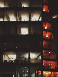 Low angle view of illuminated building