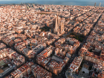 High angle view of cityscape